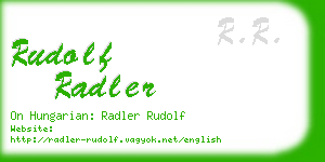 rudolf radler business card